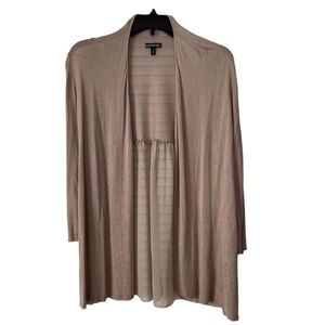 Express Taupe Waterfall Cardigan Sweater Size M Rayon Polyester
